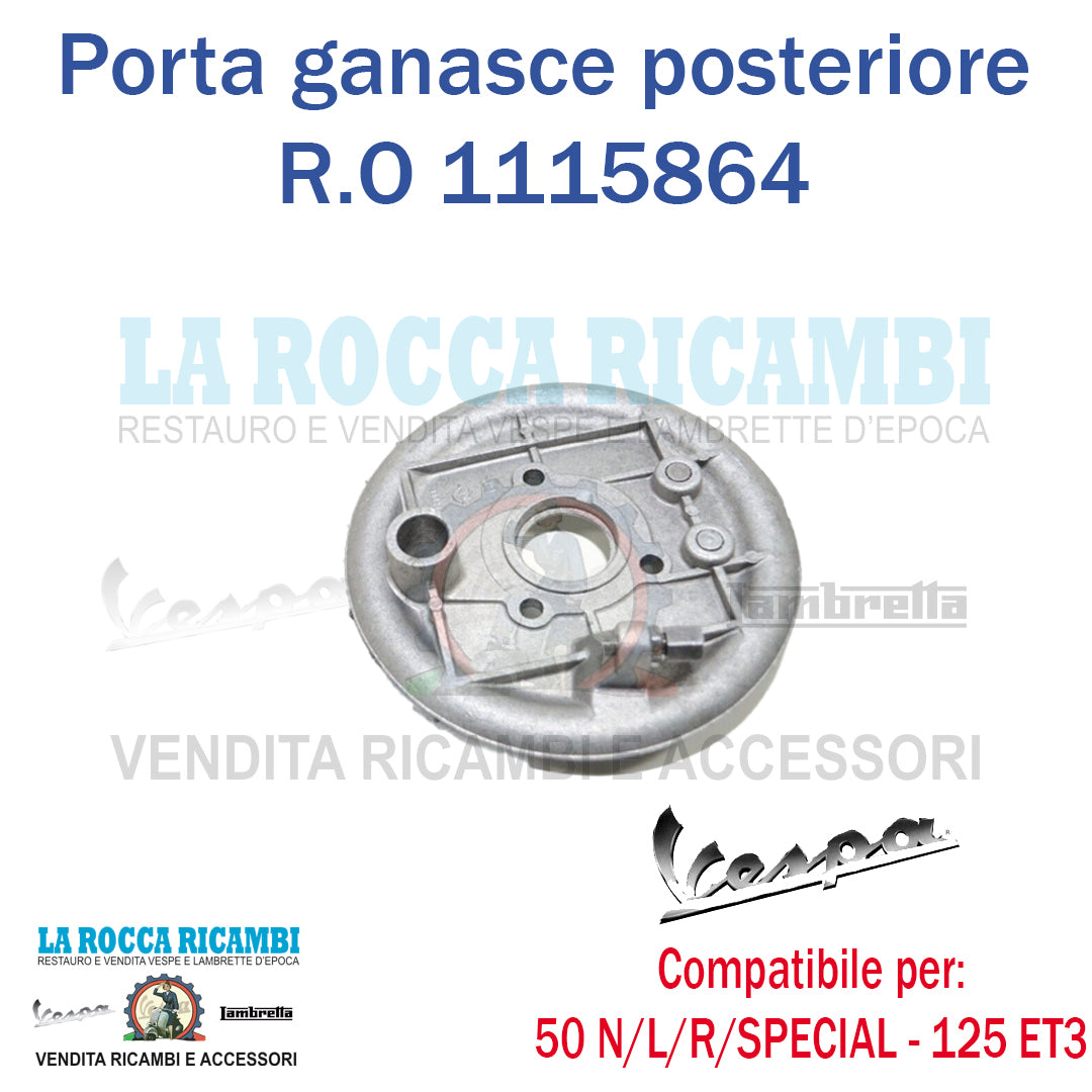 Piatto Porta Ganasce Posteriore Vespa 50 L / N / R / SPECIAL - 125 PRIMAVERA / ET3