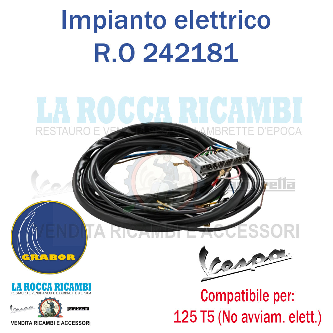 Impianto Elettrico Vespa T5 Senza Avviamento Elettrico R.O 242181