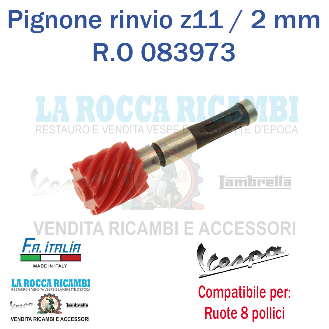 Pignone Rinvio Contachilometri Vespa 11 Denti 2 MM