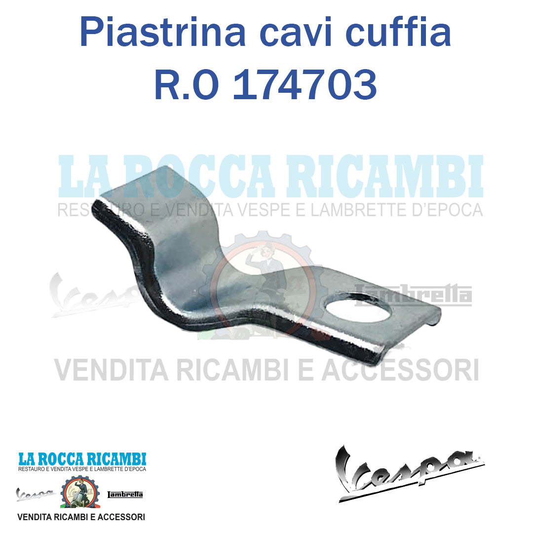 Piastrina passacavi per cuffia motore Vespa 50 / ET3 - PK/HP/V