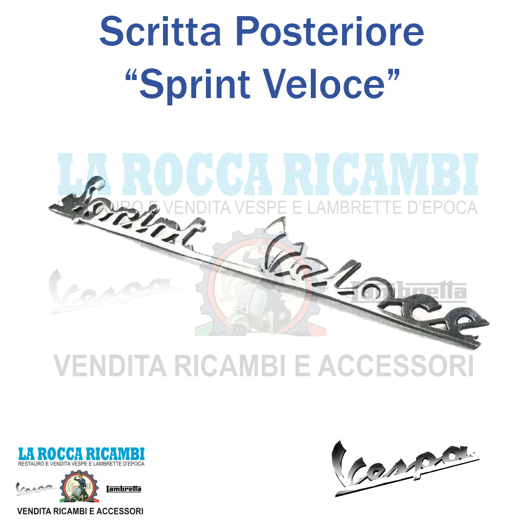 Scritta Targhetta Posteriore "SPRINT VELOCE" Vespa Sprint Veloce 150