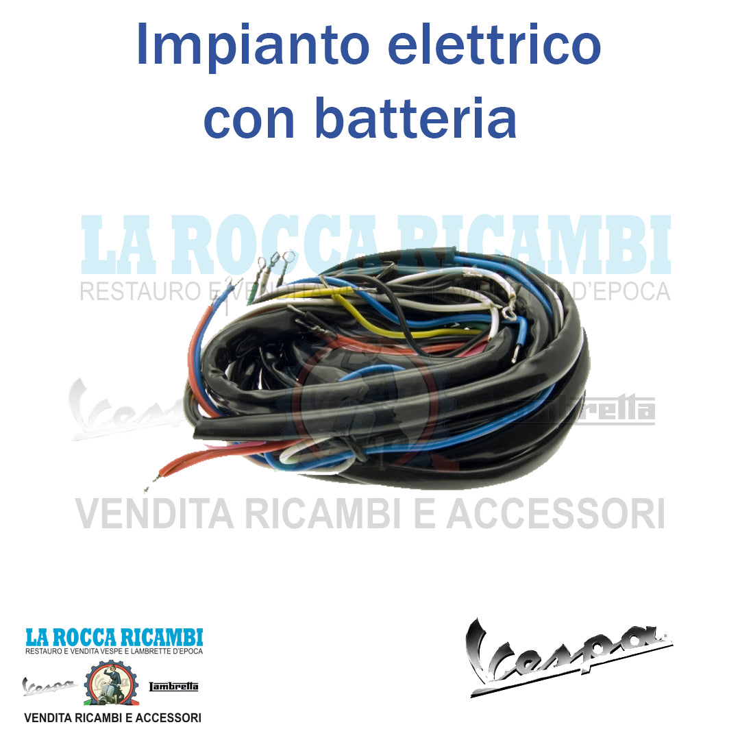 Impianto Elettrico Con Batteria Vespa VBA Dal Telaio 7605 R.O 084354