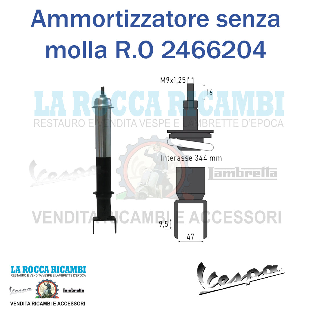 Ammortizzatore Posteriore Senza Molla Vespa 50 L/N/R/SPECIAL - 125/150/200 PX - 125 ET3/PRIMAVERA