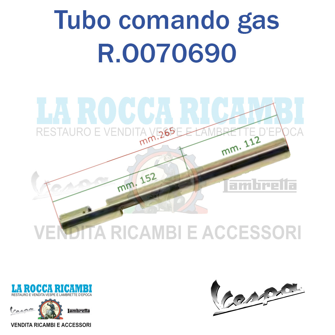 Tubo Comando Gas Accelleratore 265 cm Vespa 50 L / R - R.O 070690