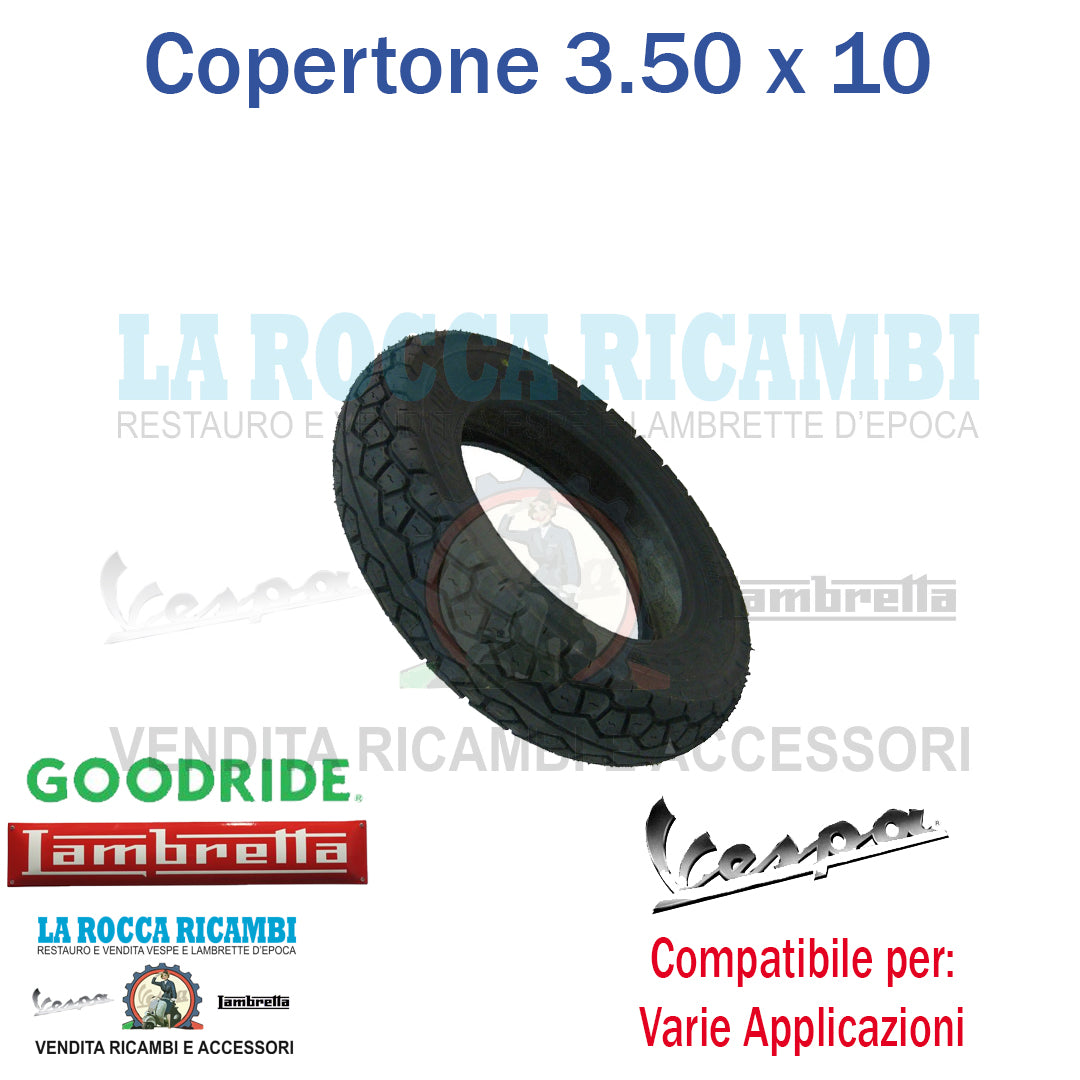 Copertone GOODRIDE 3.50 x 10 Vespa PX / GTR / TS - Lambretta LI / TV / SX / SPECIAL / DL