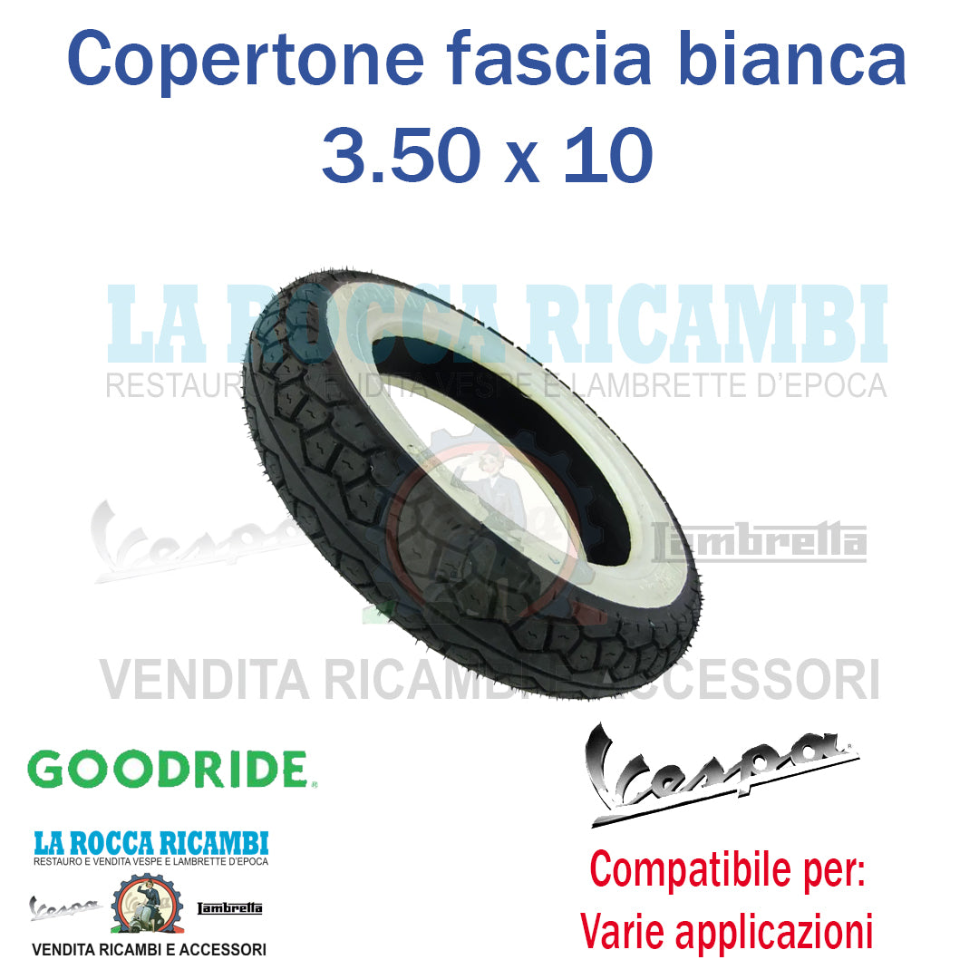 Copertone GOODRIDE Fascia Bianca 3.50 x 10 Vespa PX / GTR / TS