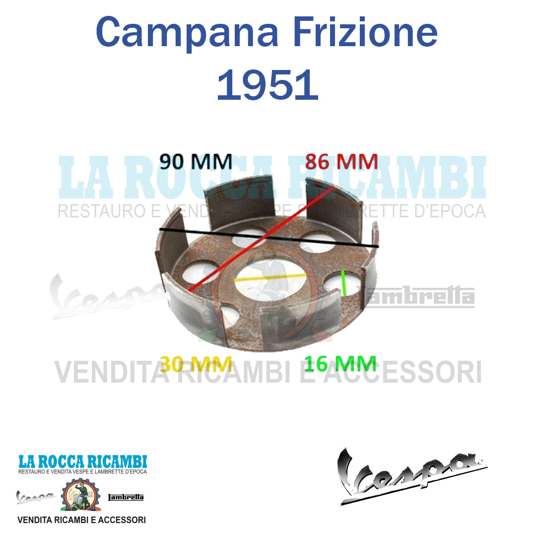 Campana Frizione Vespa Faro Basso 1951 - R.O 19405