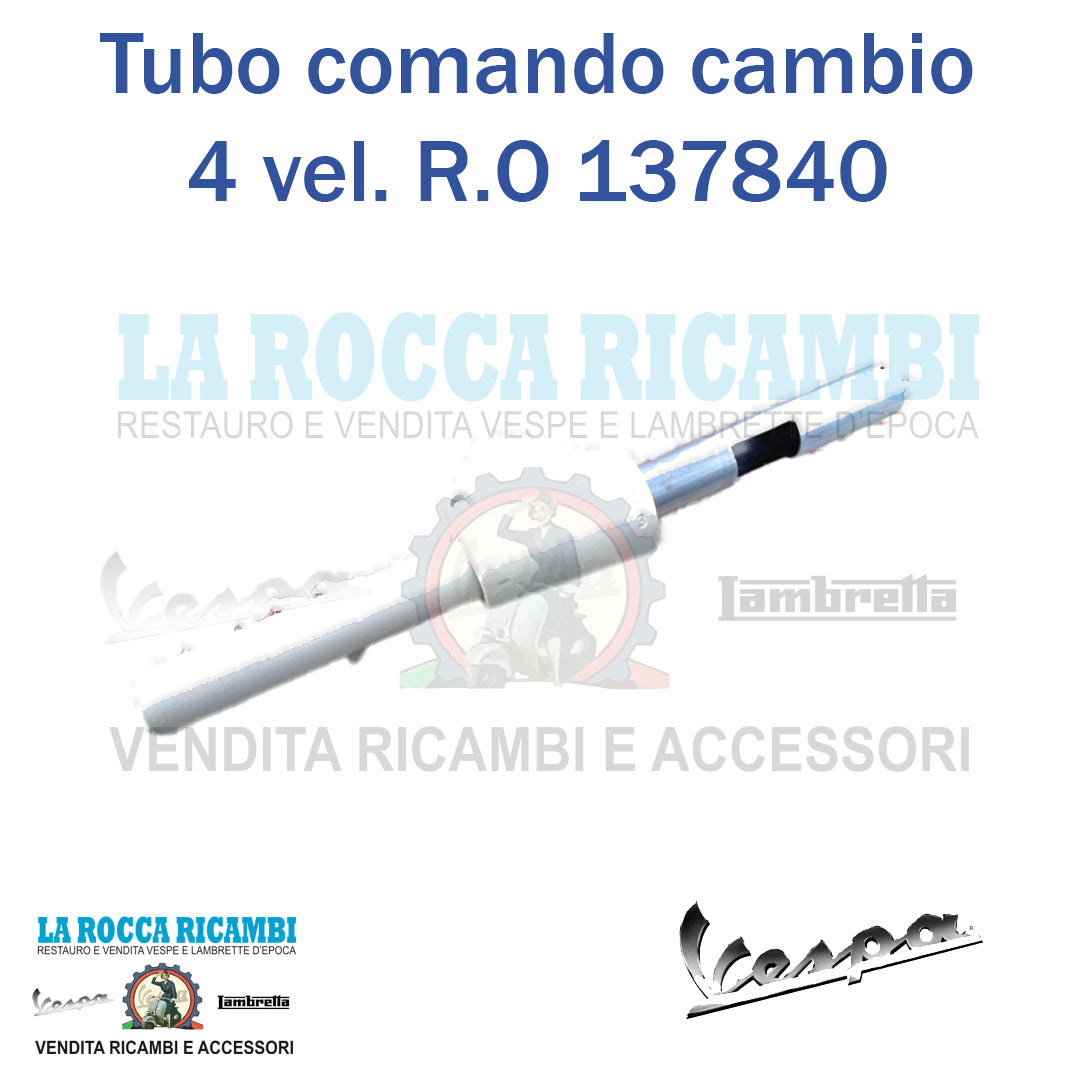 Tubo Comando Cambio 4 Velocità 31,5 cm Vespa TS - RALLY - PRIMAVERA - ET3 - SUPER