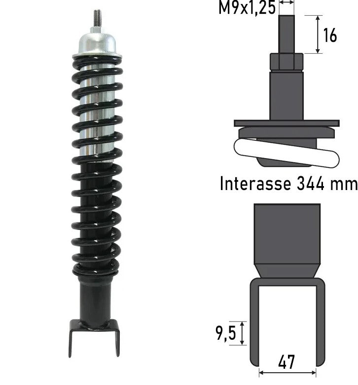 Ammortizzatore Posteriore Vespa 50 L / N / R / SPECIAL - PX - SPRINT VELOCE - TS - GTR