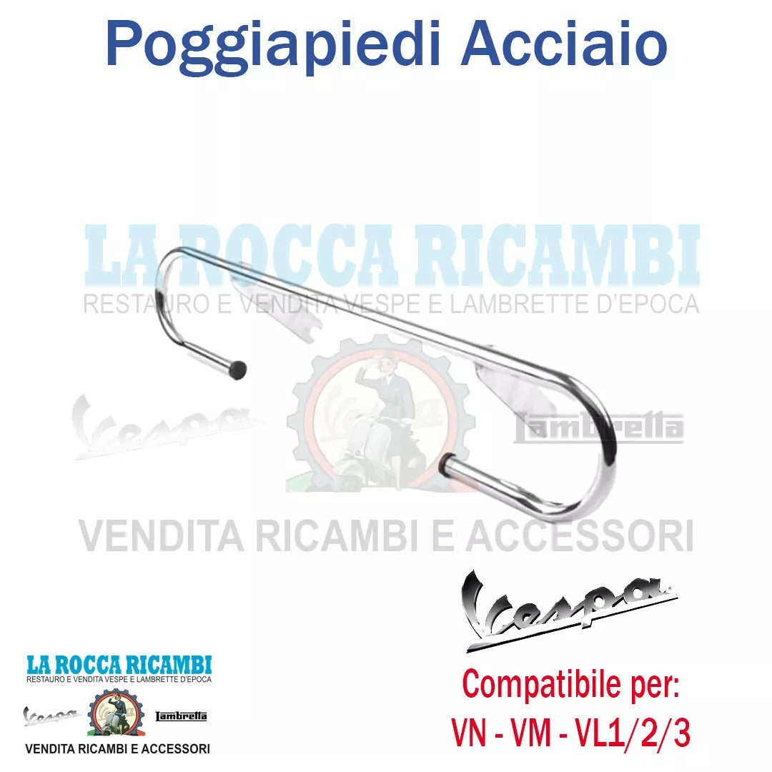 POGGIAPIEDE ACCIAIO Vespa VN VM VL1 VL2 VL3 (OPTIONAL)