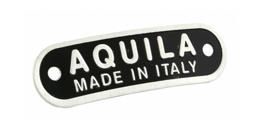 Scritta Targhetta "AQUILA MADE IN ITALY" Per Selle Vespa