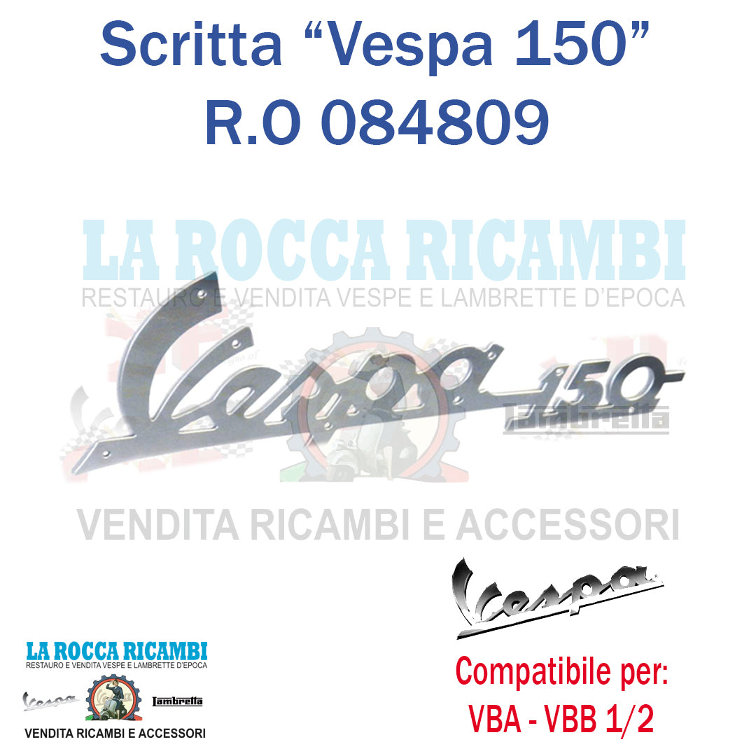 Scritta Anteriore "VESPA 150" VBA - VBB1 - VBB2