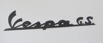 Scritta Anteriore "Vespa GS" Alluminio Nera 160mm Vespa GS 160