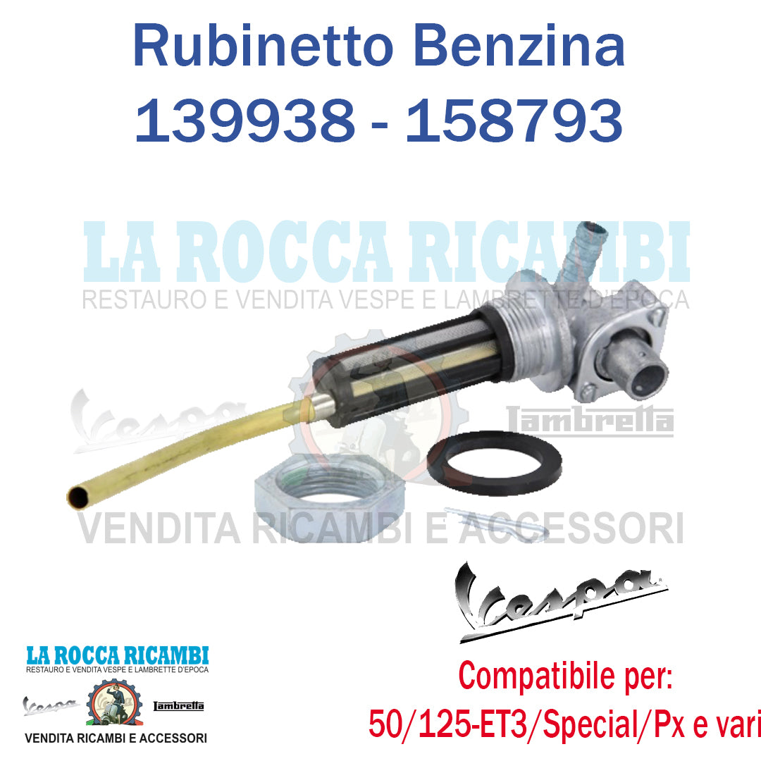 Rubinetto Serbatoio benzina Vespa 50 L / N / R / SPECIAL - 125 ET3 / PRIMAVERA - 125/150/200 PX