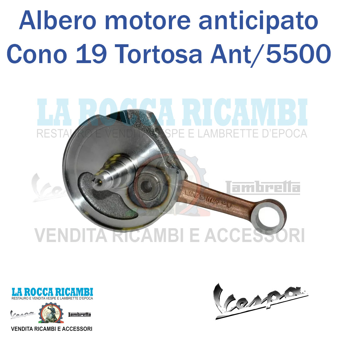 Albero Motore Anticipato Vespa 50 L/N/R/SPECIAL Cono 19