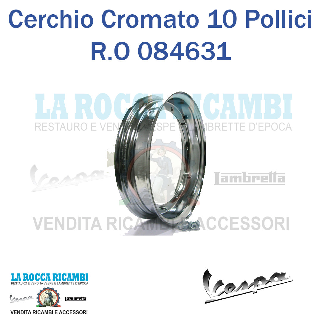 Cerchio Cromato Vespa PX / GTR / PK / TS / SPRINT / VESPA 50 SPECIAL