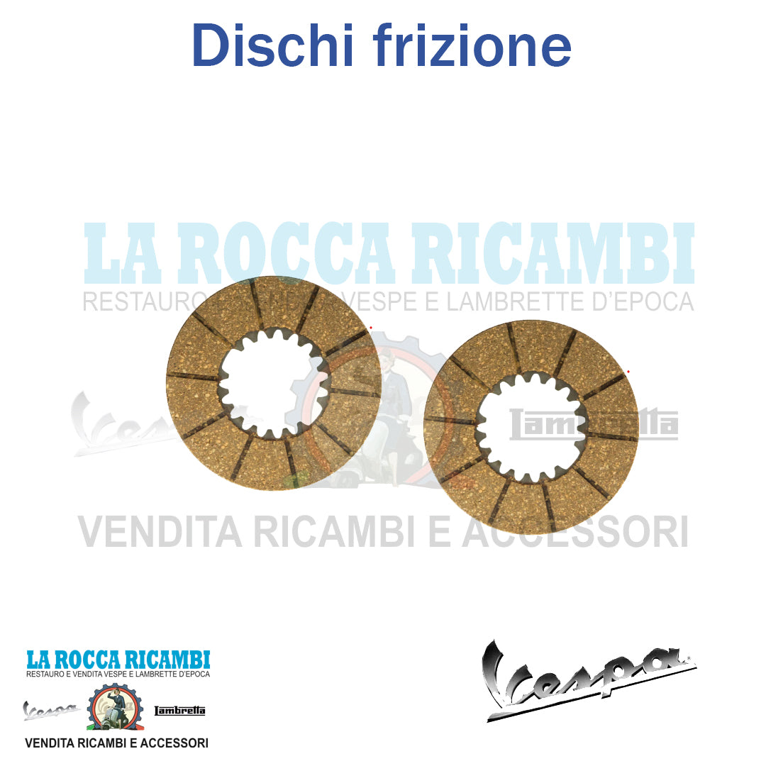 Kit 2 Dischi Frizione Vespa V 1 / 15 / 30 / 33 Dal 1948 al 1952