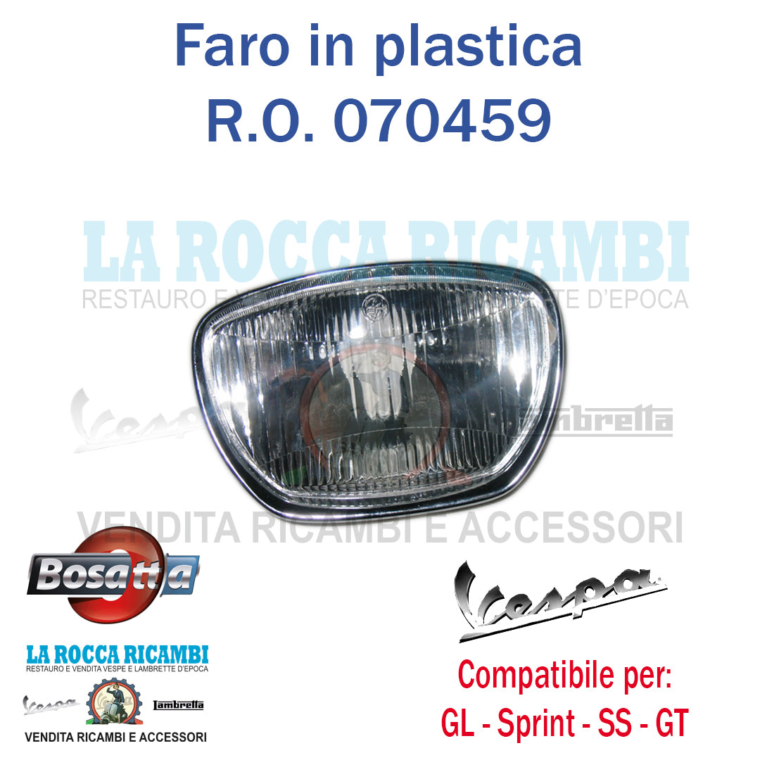 Faro Anteriore Completo In Plastica Vespa GL - SS - SPRINT - GT