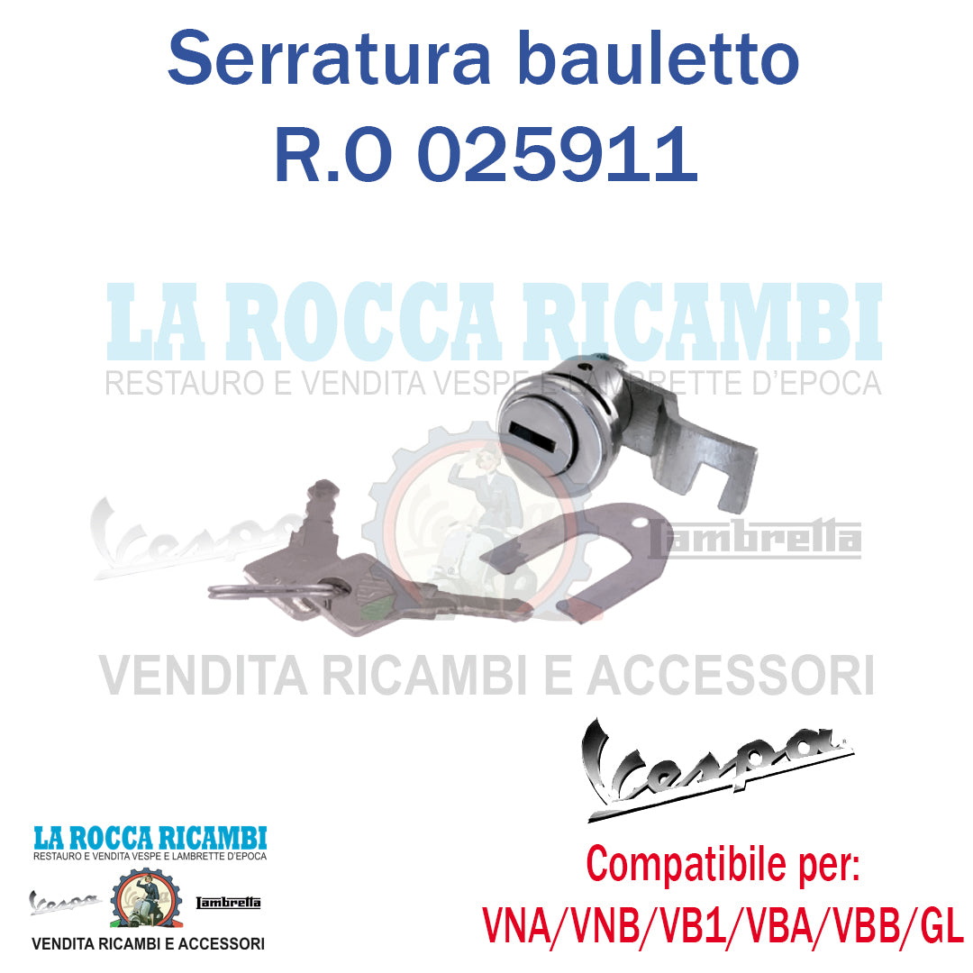 Serratura Bauletto Vespa Anni 60 Con Rondella Piccola