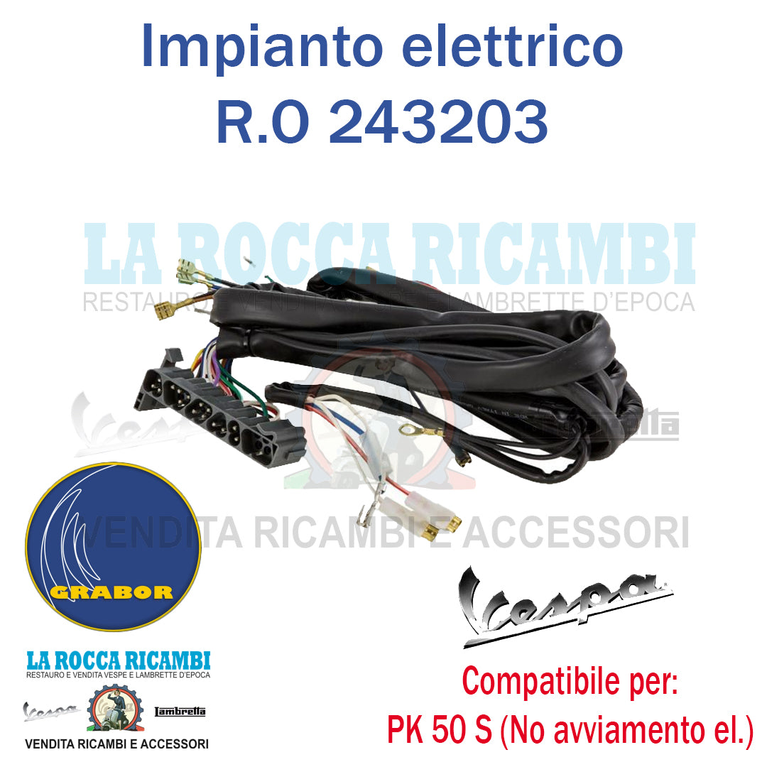 Impianto Cablaggio Elettrico Vespa PK S 50 CON FRECCE