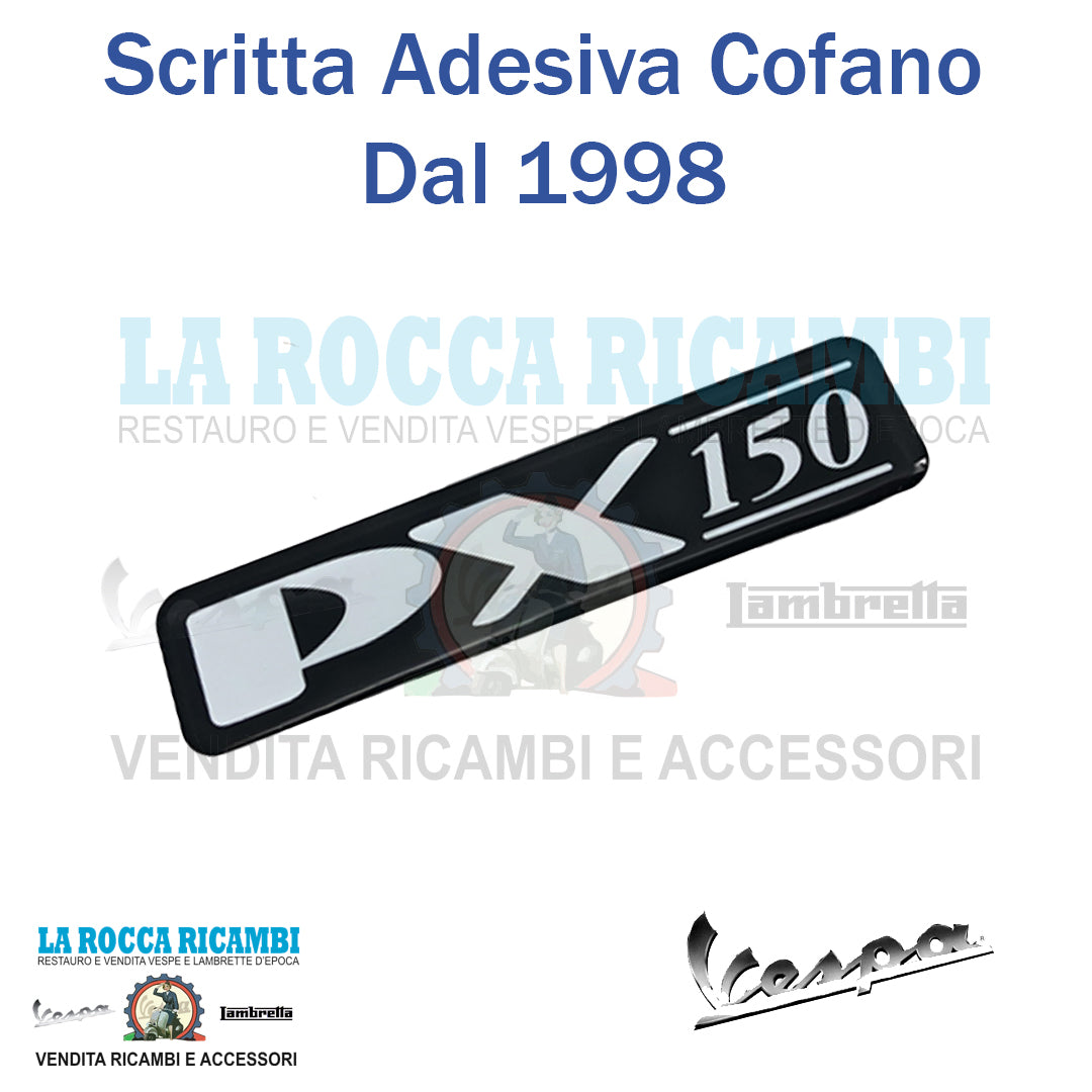 Scritta Trghetta Adesiva Resinata Cofano "PX 150" Vespa PX 150