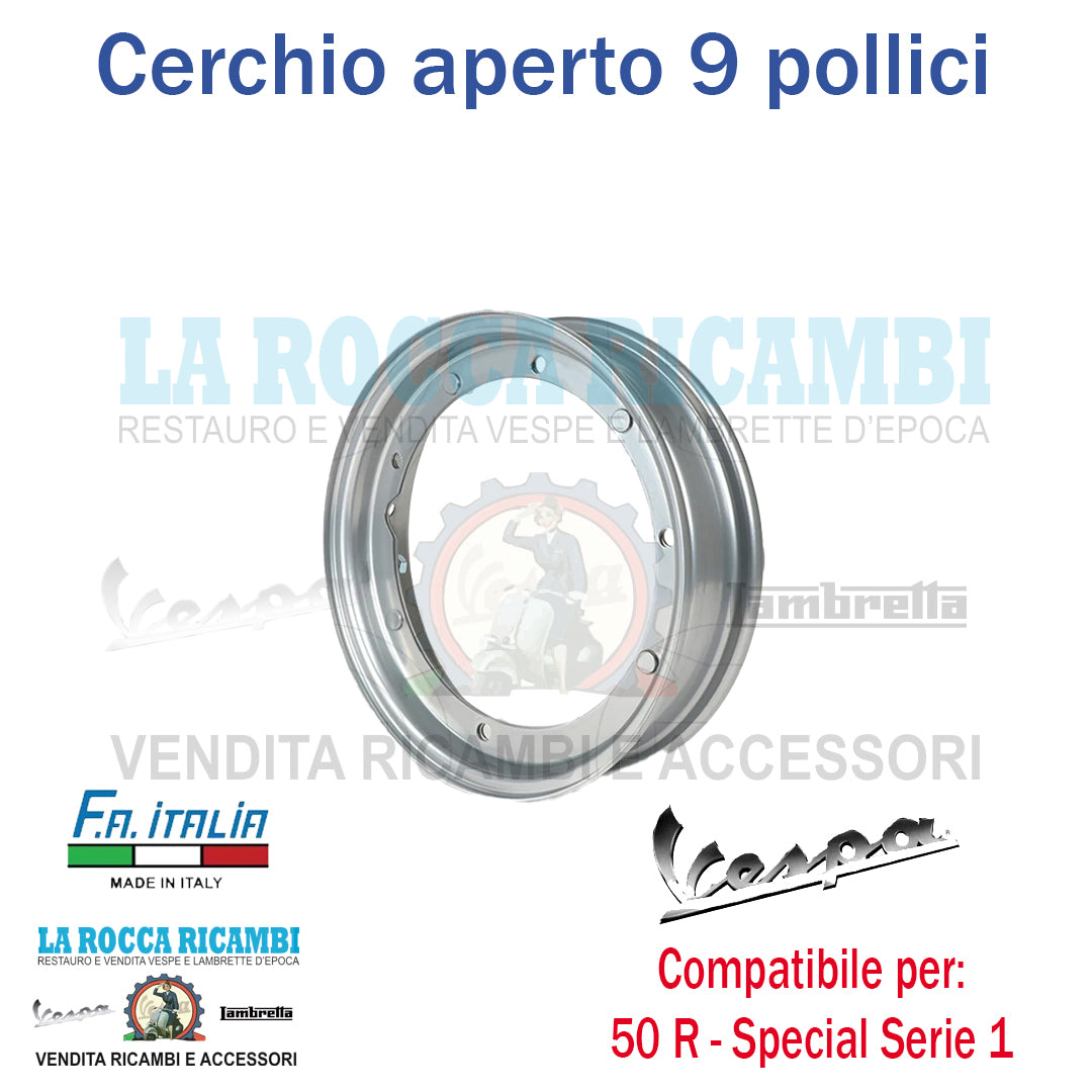 Cerchio Ruota 9 Aperto Vespa 50 Serie 1 Special 3 MARCE