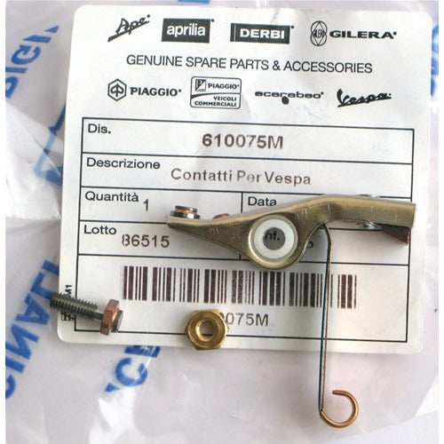 Contatti senza martelletto Vespa 98-V1/V15/V30/V33 faro basso originale 610075M