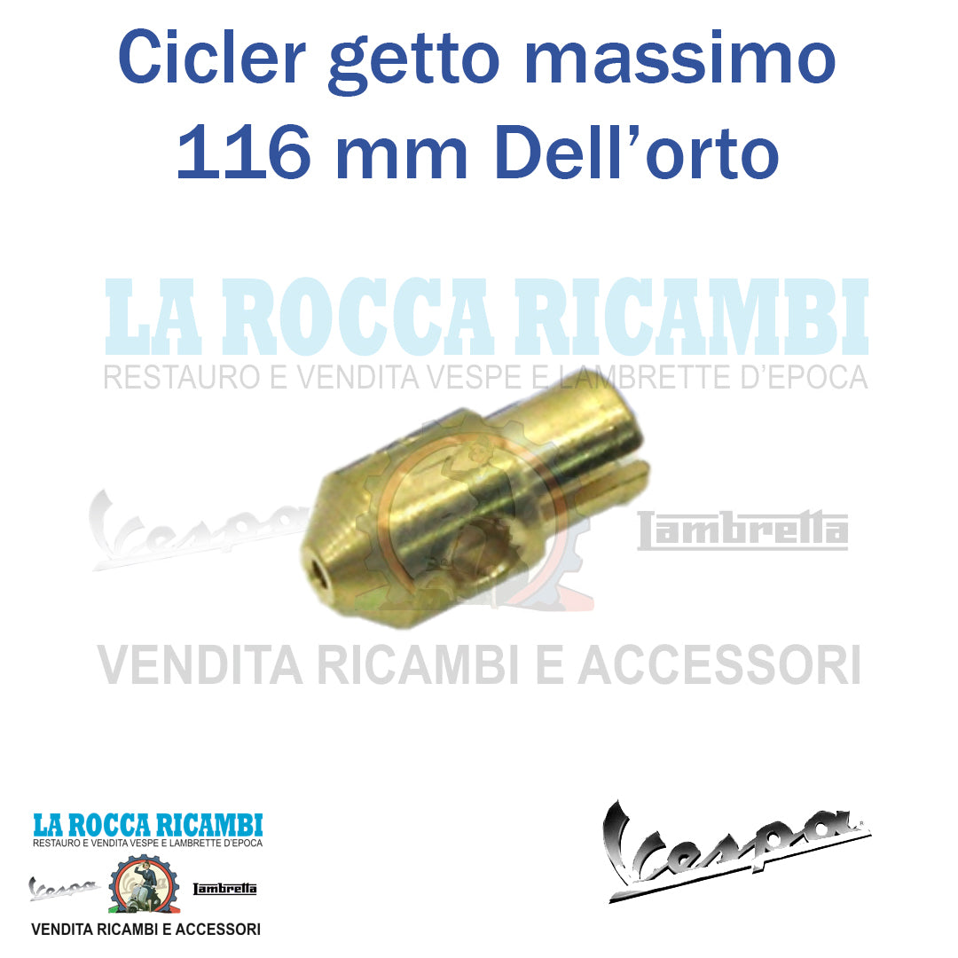 Cicler getto massimo misura 116 DELL'ORTO Per carburatori Vespa 125 150 160 180 200