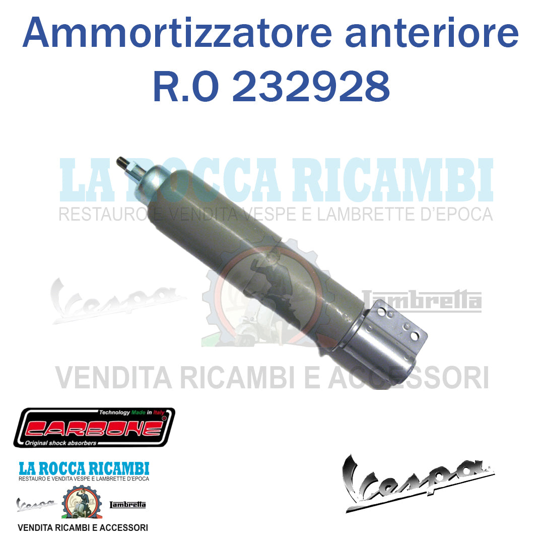 Ammortizzatore Anteriore Vespa PX 125 / 150 / 200 - R.O 232928 CARBONE