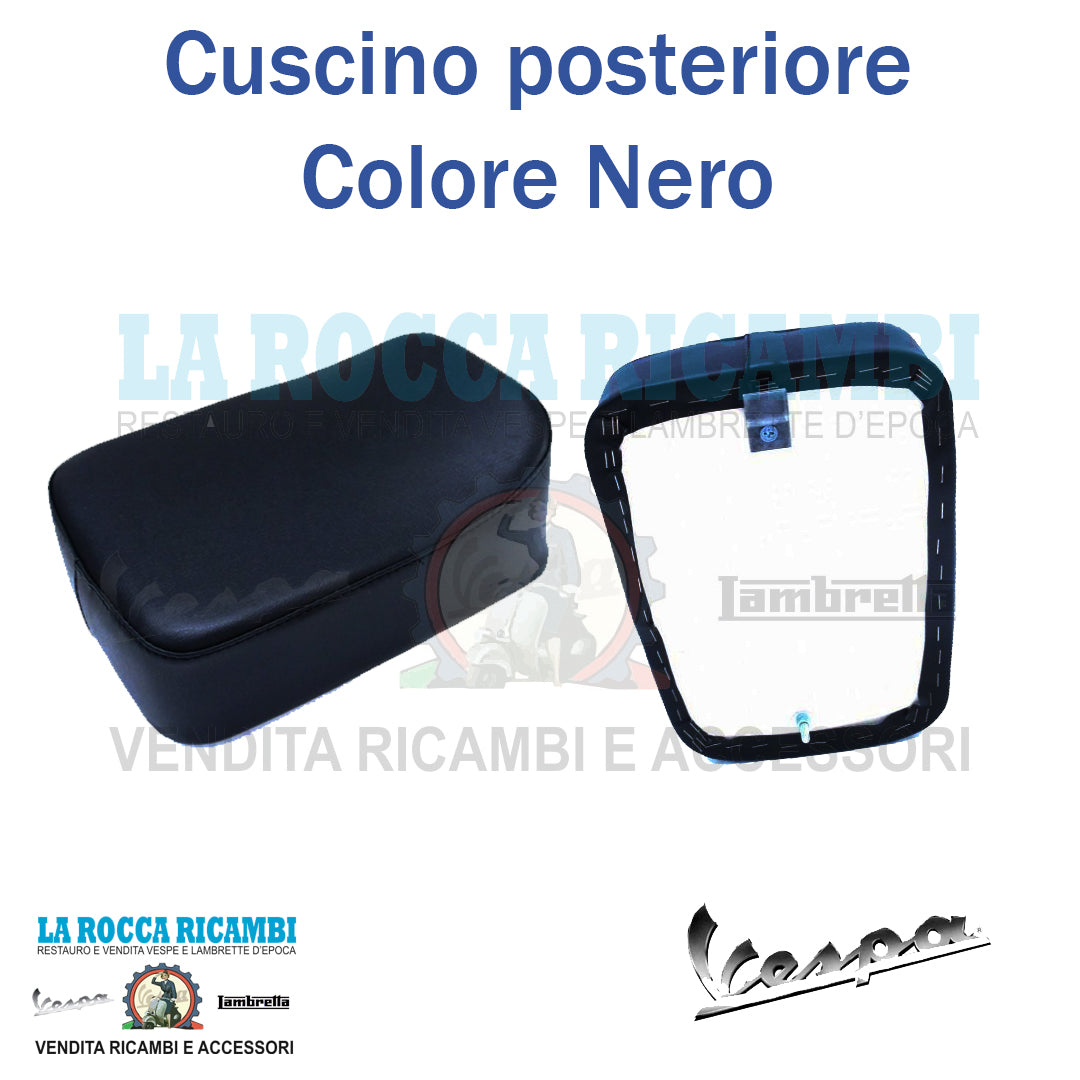 Cuscino Posteriore Vespa VNB / VBB / VBA / GL (Colore Nero)