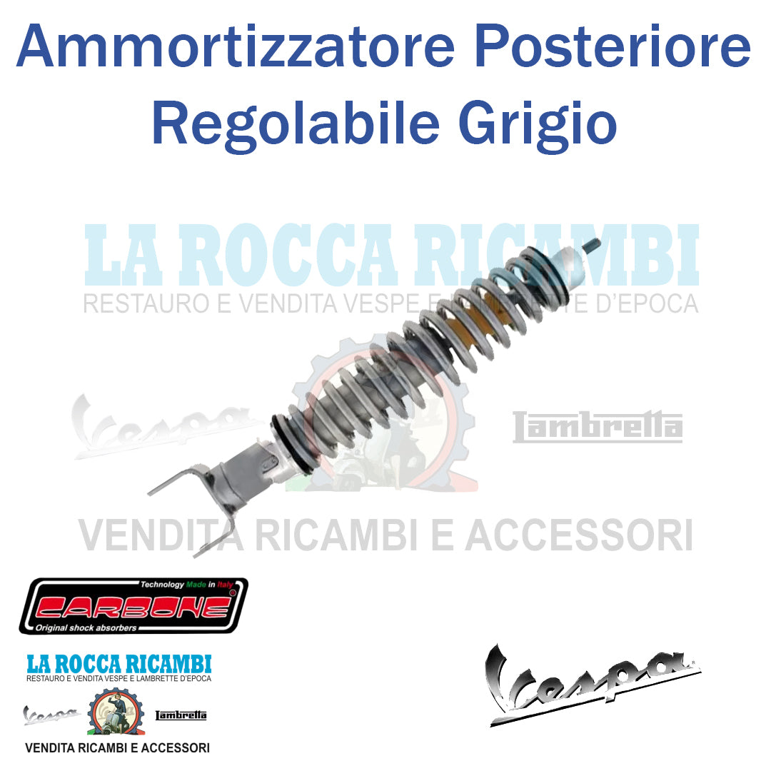Ammortizzatore Posteriore Regolabile Grigio Vespa PX 125 / 150 / 200