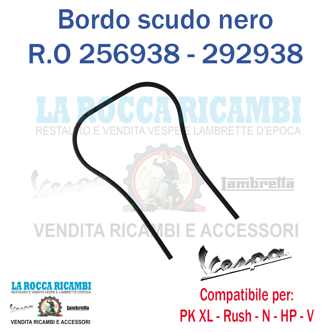 Bordo Scudo Nero Scuro In Plastica Vespa PK XL - RUSH - N - HP - V