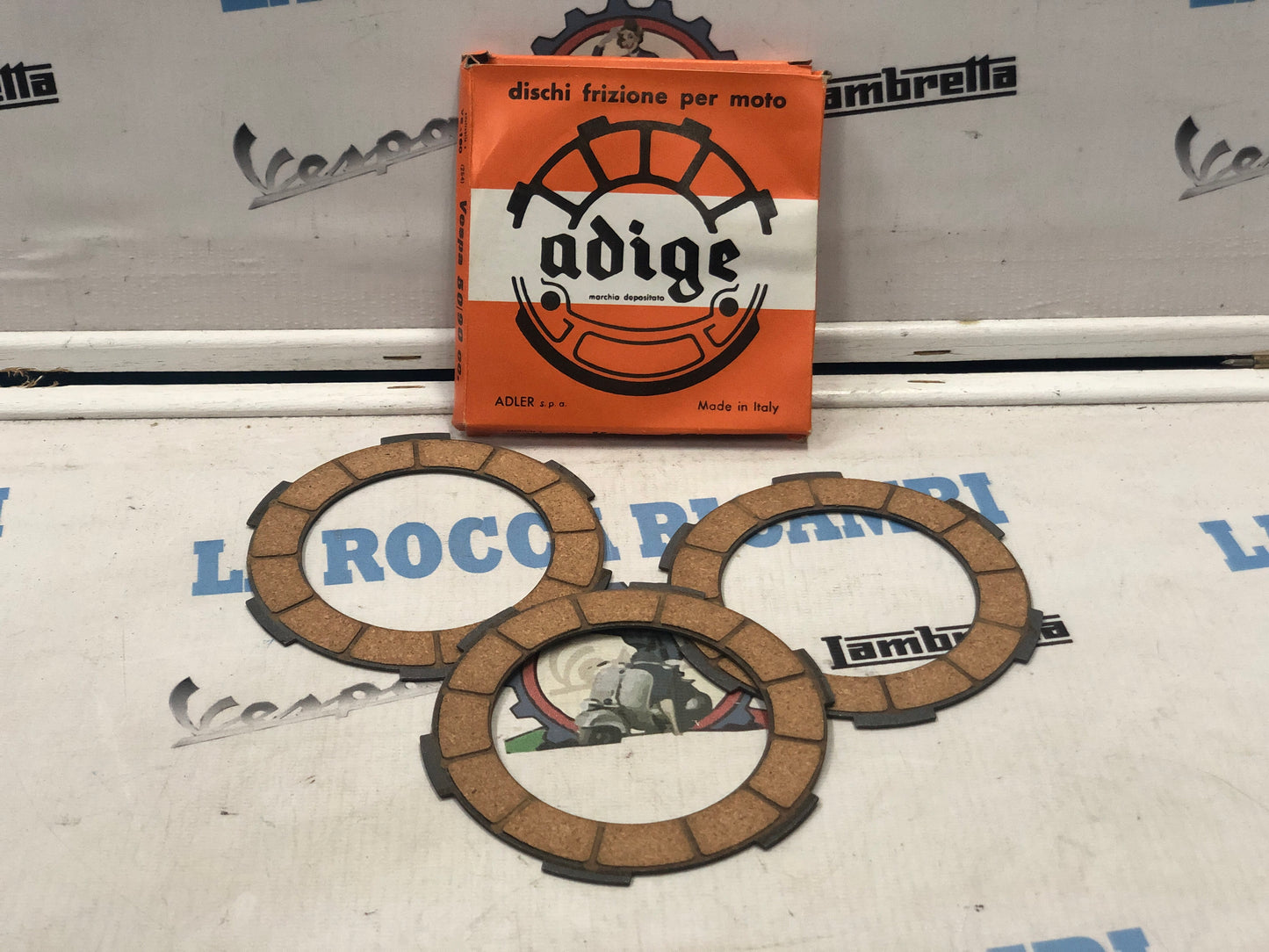Dischi Frizione Vespa 50 L/N/R/ SPECIAL/ 125 PRIMAVERA/ET3 - PK S/PK XL - ADIGE