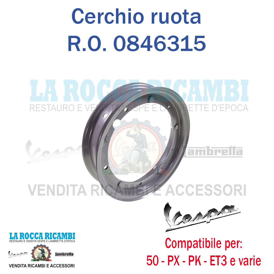 Cerchio Ruota 10 Vespa PX - SPECIAL GL GT GTR SPRINT VELOCE TS PK S XL