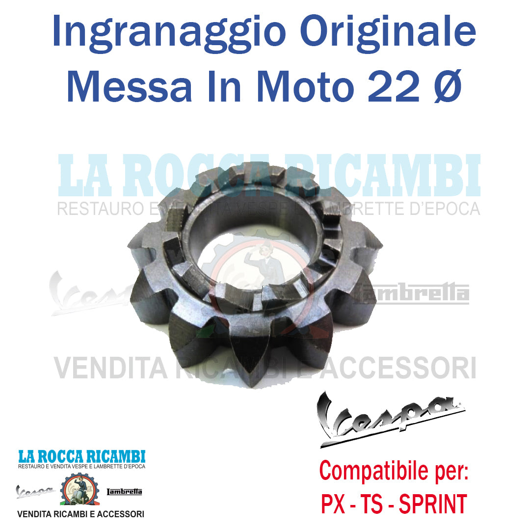 Ingranaggio Messa In Moto/Avviamento 21,8 mm z12 z12 Vespa GTR - SPRINT - TS - GL - SUPER - GS 160 - SS 180 - PX SERIE 1977