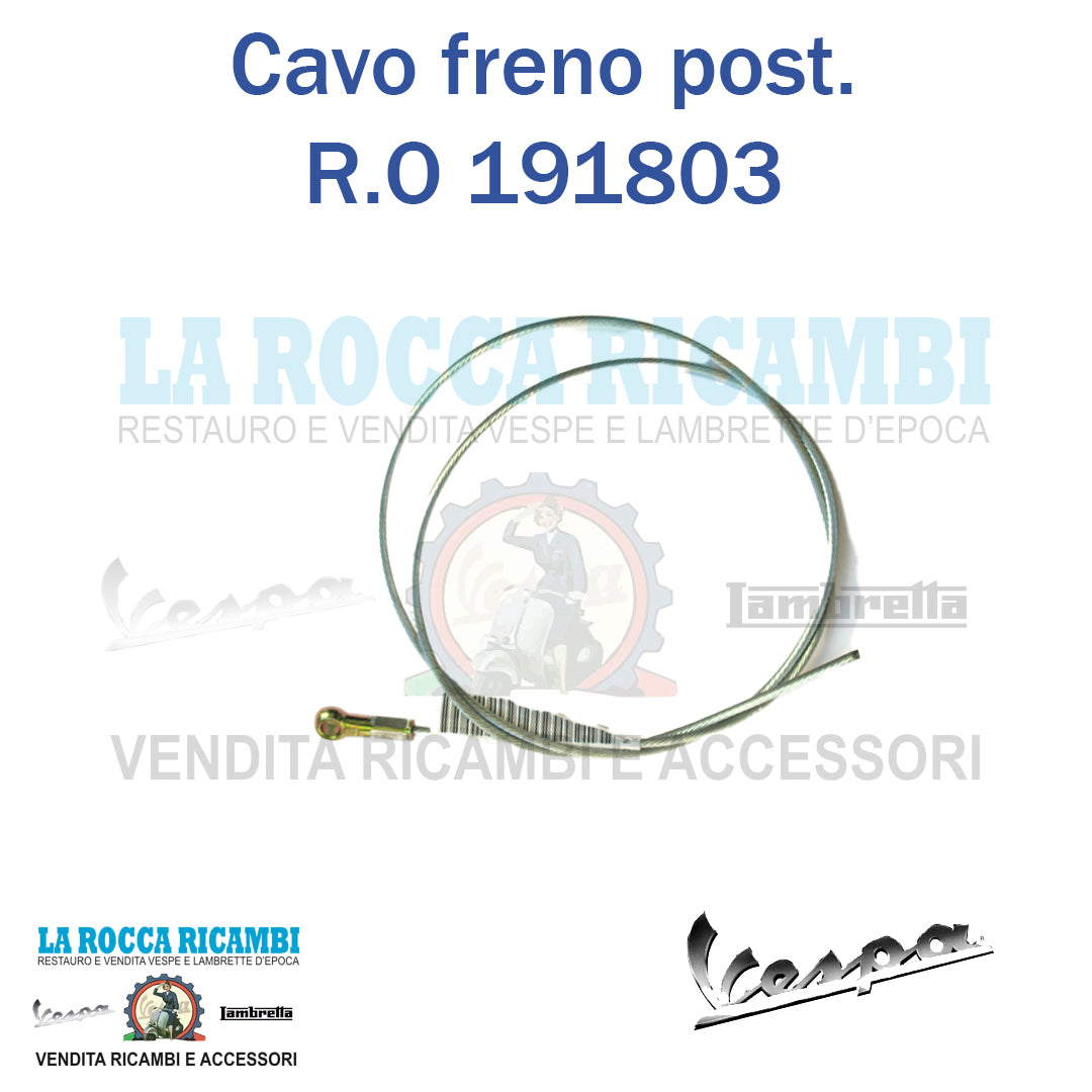 Cavo / Filo Freno Posteriore Con Occhiello Per Vespa R.O 191803