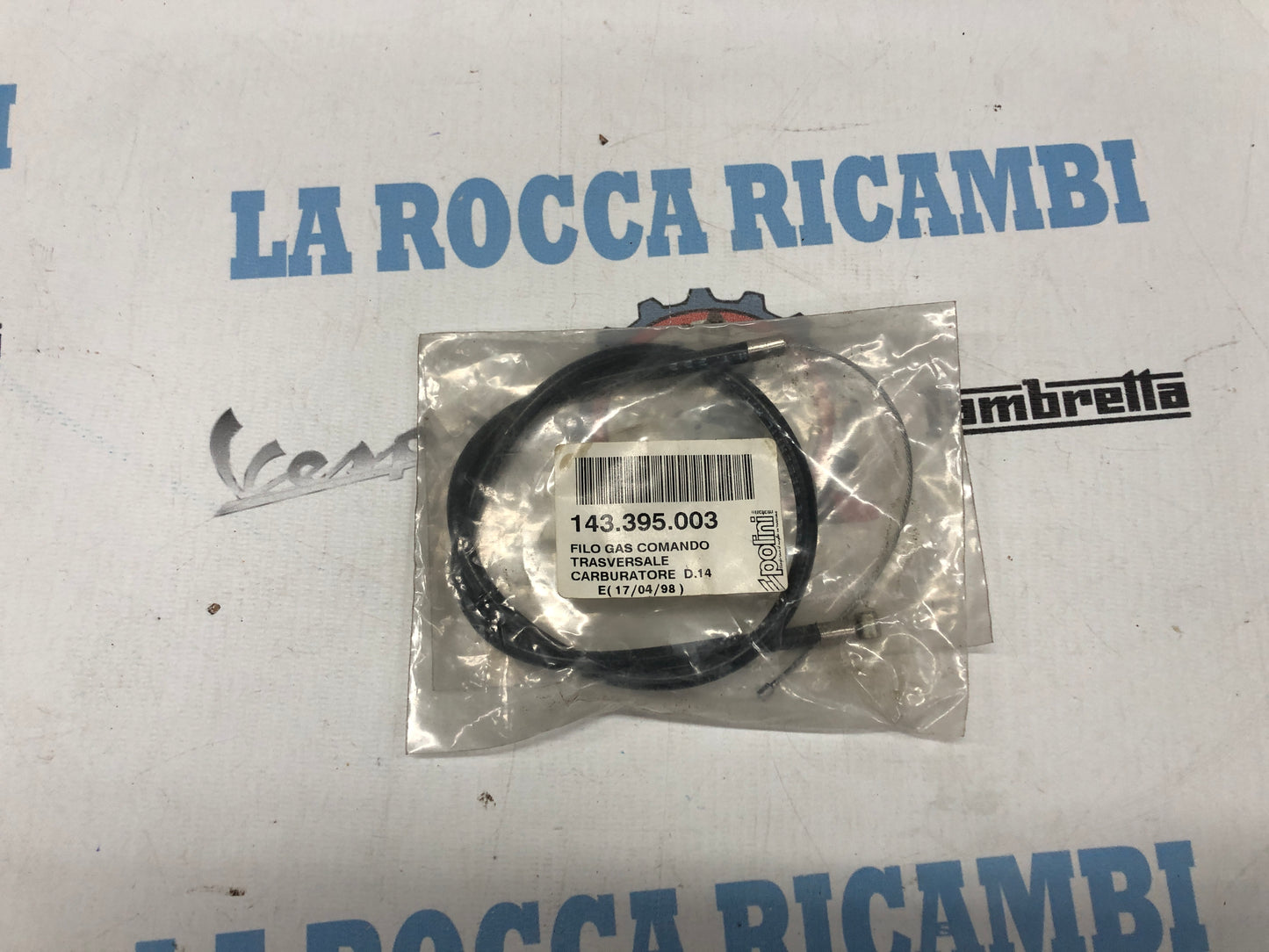 Filo Gas comando originale Minimoto Polini per Carburatore SHA14 143.395.003