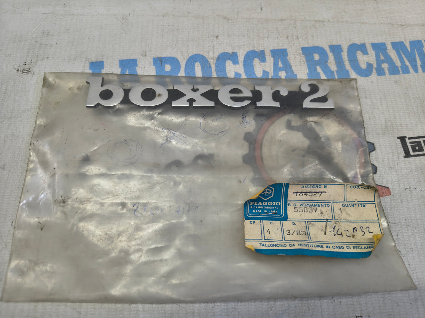 Scritta Laterale Fiancatina "BOXER 2" PIAGGIO BOXER 2 Originale 164529