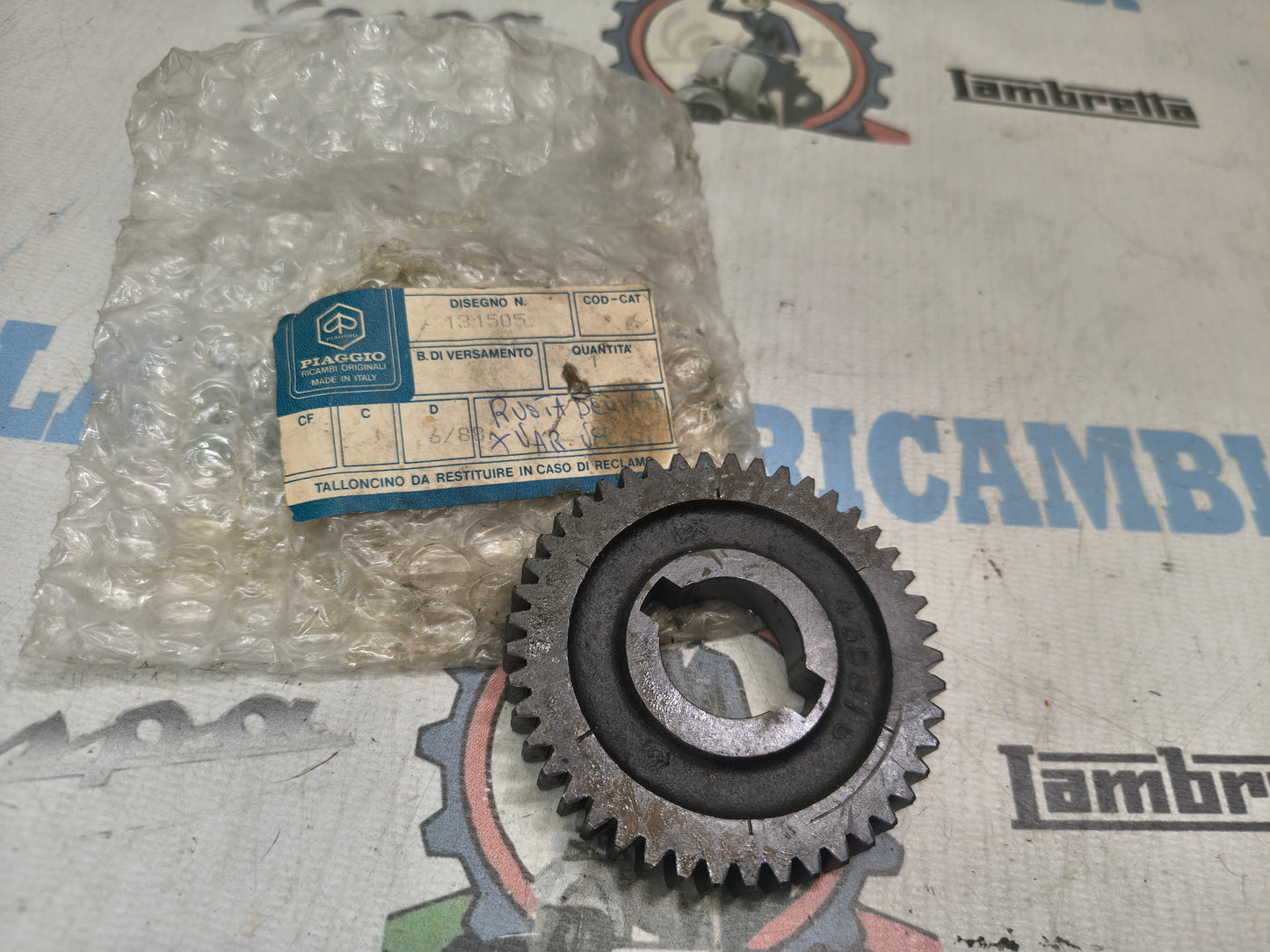 INGRANAGGIO RUOTA DENTATA PULEGGIA POSTERIORE Z45 GENUINE PIAGGIO CIAO 131505
