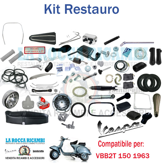 Kit Restauro Vespa 150 VBB2 1963 CON SELLA LUNGA Telaio Dal 146001 Al 280148