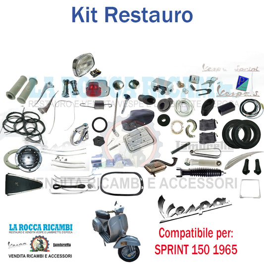 Kit Restauro Vespa 150 SPRINT 1965 VLB1 Telaio Dal 1001 A 1205477 (Logo Quadrato)