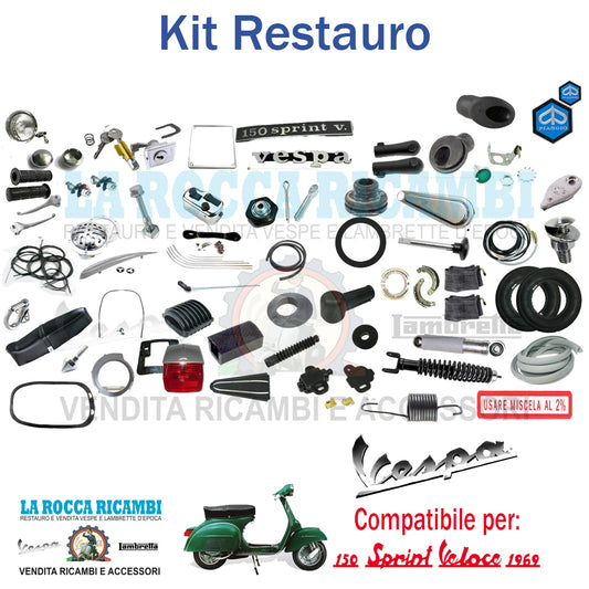 Kit Restauro Vespa 150 SPRINT VELOCE 1969 VLB1T Telaio Dal 0150001 Al 0368119 (Seconda Versione)