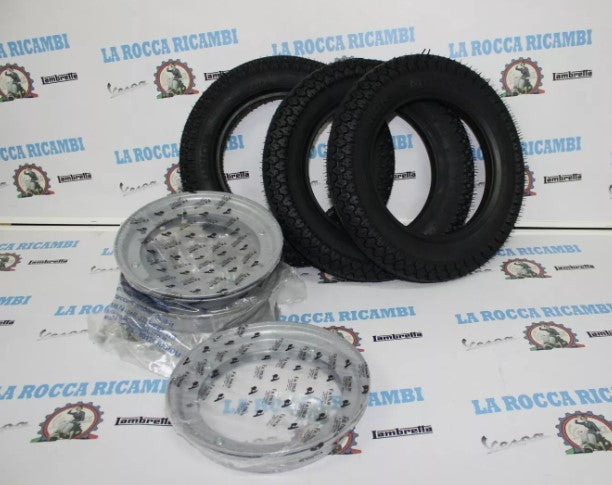 KIT 3 COPERTONI 2 75 X 9 + 3 CERCHI VESPA 50 1 SERIE N L R