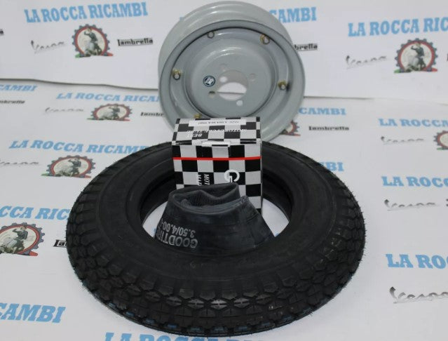Kit Copertone 3.50 x 8 + Camera Aria + Cerchio 8 Pollici Vespa VM / VN / VBB / VNB