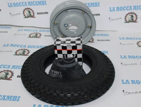 Kit Copertone 3.50 x 8 + Camera Aria + Cerchio 8 Pollici Vespa VM / VN / VBB / VNB