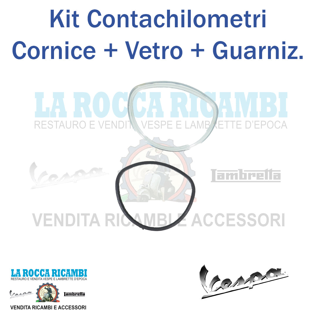 Kit revisione contachilometri Vespa ET3 - GTR - TS (Cornice + Vetro + Guarnizione)