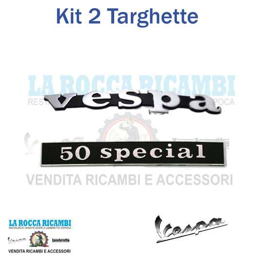 Kit Targhetta  Anteriore e Targhetta Posteriore Vespa 50 Special
