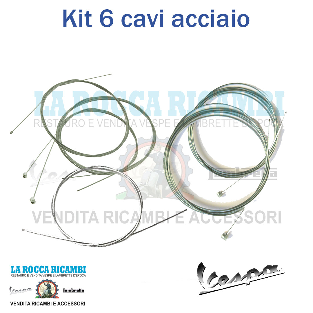 Kit cavi acciaio Freno / accelleratore / cambio / frizione Vespa