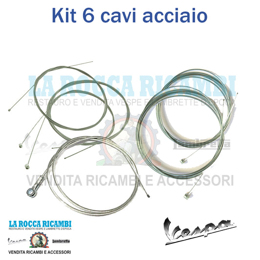 Kit cavi acciaio Freno / accelleratore / cambio / frizione Vespa