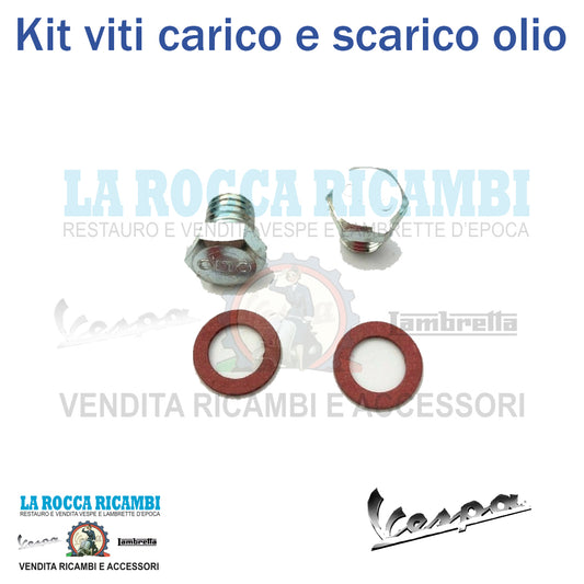Kit viti carico e scarico olio Vespa 50 L / N / R / ET3 / PRIMAVERA / PK